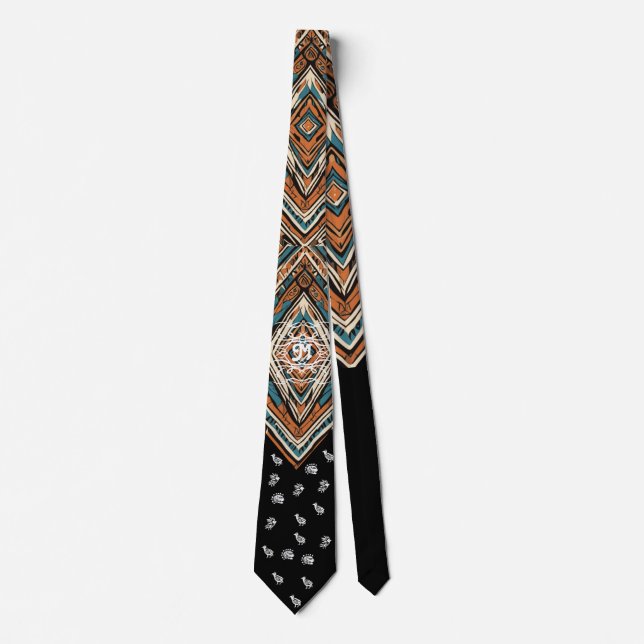 Personalized Tribal Geometric -Father's Day Gift Neck Tie (Front)