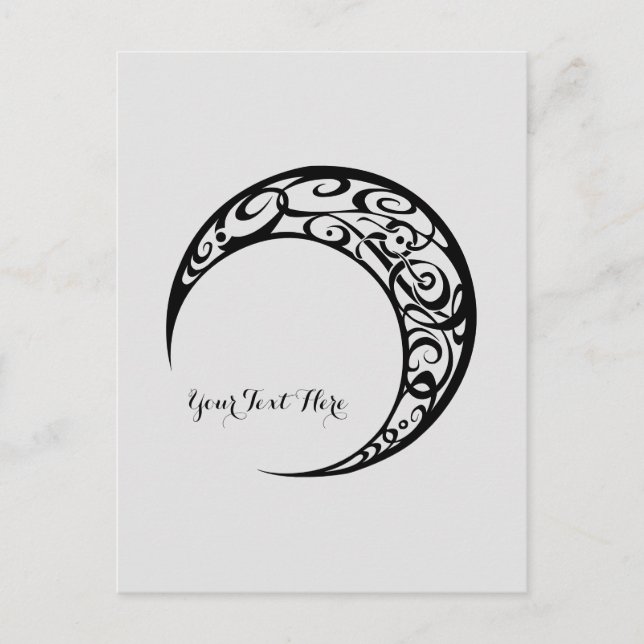 Personalized Tribal Moon Symbol Postcard (Front)