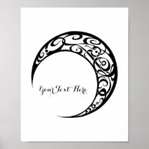 Personalized Tribal Moon Symbol