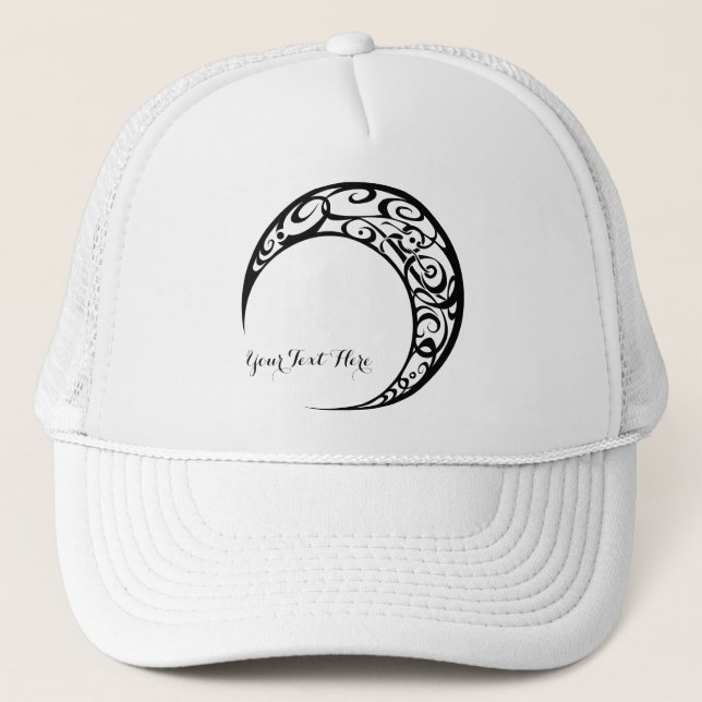 Personalized Tribal Moon Symbol Trucker Hat (Front)