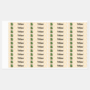 Personalized Triceratops Dinosaur Iron-On Clothing Labels