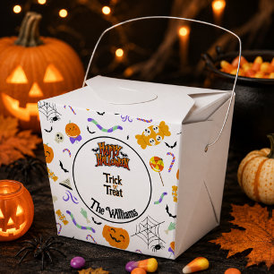 Personalized Trick or Treat Cute Halloween Favor Boxes