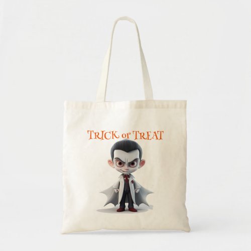 PERSONALIZED TRICK or TREAT DRACULA HALLOWEEN Tote Bag