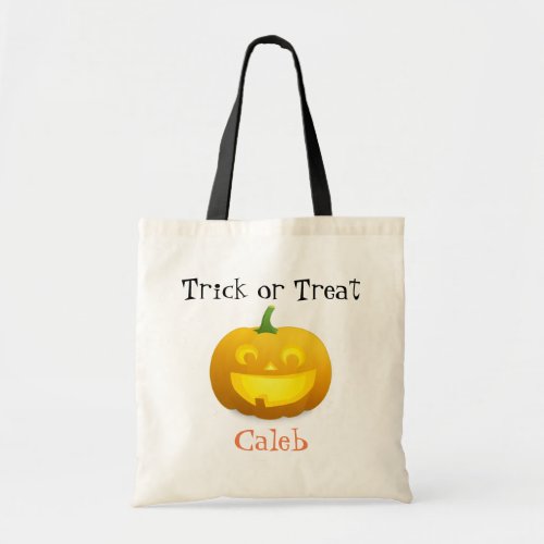 Personalized Trick or Treat Halloween Bag