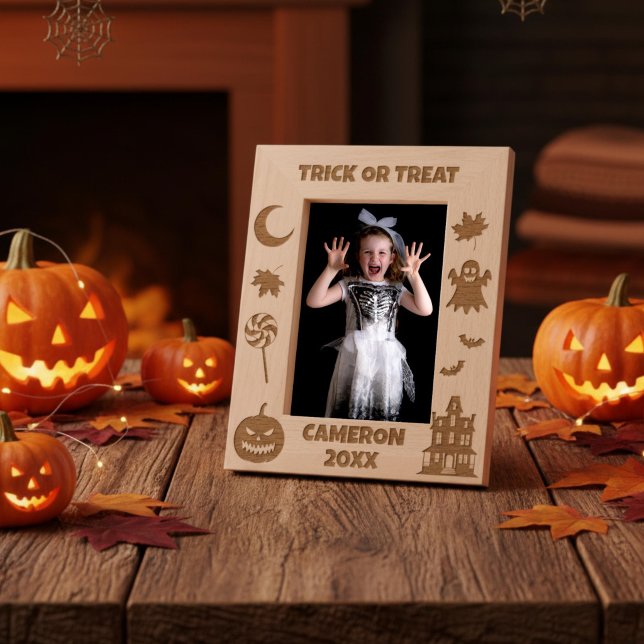Personalized Trick Or Treat Halloween Engraved Frames (Creator Uploaded)