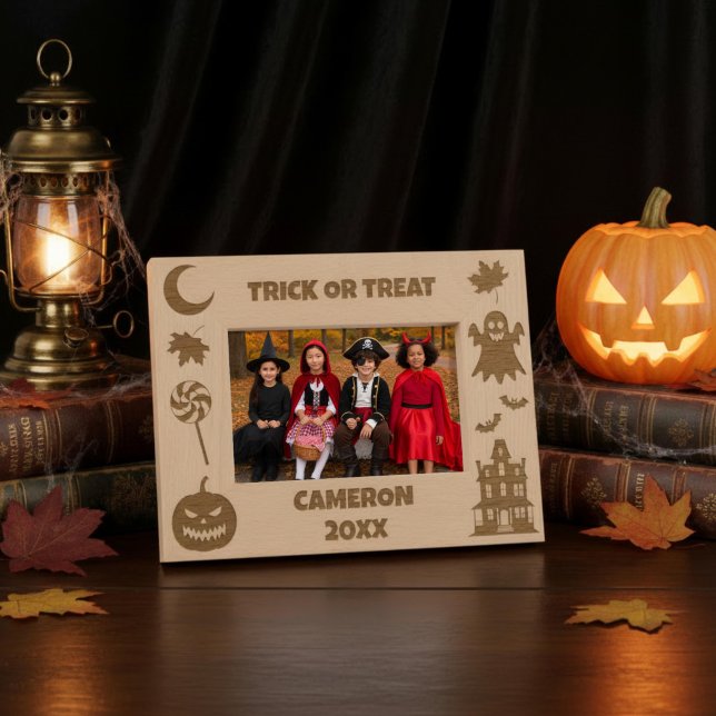 Personalized Trick Or Treat Halloween Engraved Frames (Creator Uploaded)
