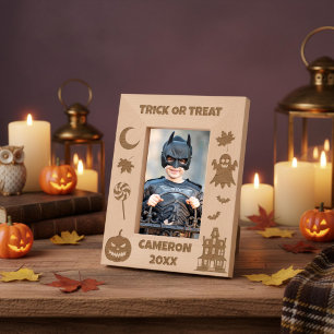 Personalized Trick Or Treat Halloween Engraved Frames