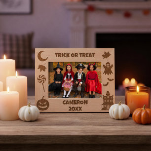 Personalized Trick Or Treat Halloween Engraved Frames