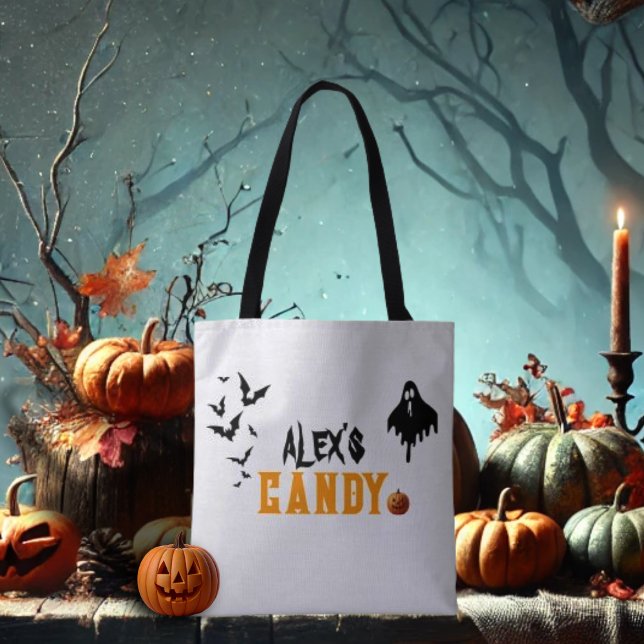Personalized Trick Or Treat Halloween Tote Bag (Creator Uploaded)