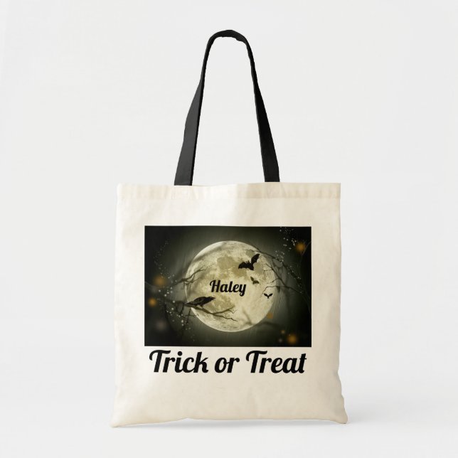 Personalized Trick or Treat Tote Bag (Front)