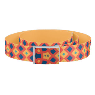 Personalized Tricolor Geometric Vibrant Belt