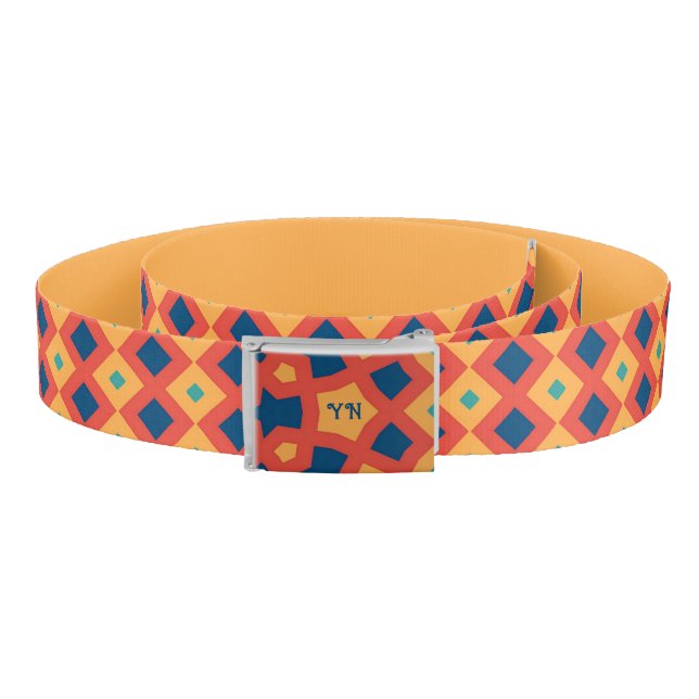 Personalized Tricolor Geometric Vibrant Belt (Coil)