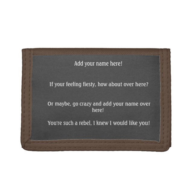 Personalized Trifold Wallet (Front)