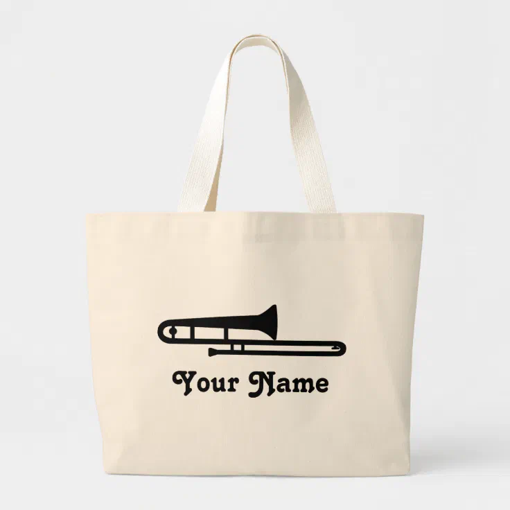 Personalized Trombone Music Gift Large Tote Bag Zazzle