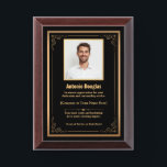 Personalized Trophies & Awards with custom photo<br><div class="desc">Honor outstanding individuals with this elegant black and gold plaque, designed for a wide range of professional milestones. Whether you're celebrating years of service, team leadership, project success, or general appreciation, this personalized plaque is a timeless way to say "thank you." Customize with a photo, name, organization, and special message...</div>