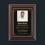 Personalized Trophies & Awards with custom photo<br><div class="desc">Honor outstanding individuals with this elegant black and gold plaque, designed for a wide range of professional milestones. Whether you're celebrating years of service, team leadership, project success, or general appreciation, this personalized plaque is a timeless way to say "thank you." Customize with a photo, name, organization, and special message...</div>