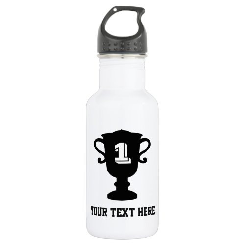 Personalized trophy cup water bottle for sports