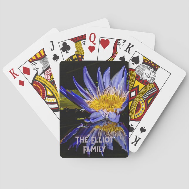 Personalized "Tropic Orchid" Playing Cards (Back)