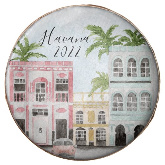 Personalized Tropical Baked Good Chocolate Covered Oreo (Front)