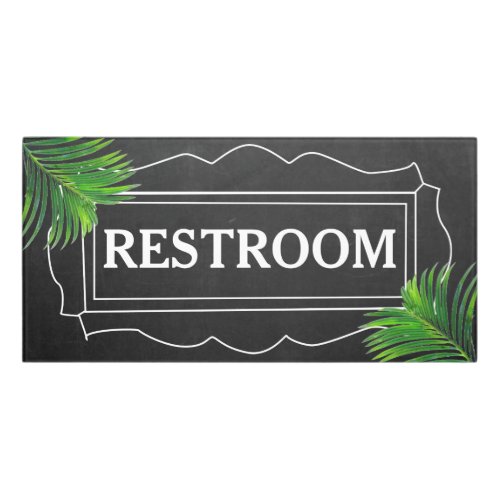 Personalized Tropical Bathroom Washroom Restroom Door Sign