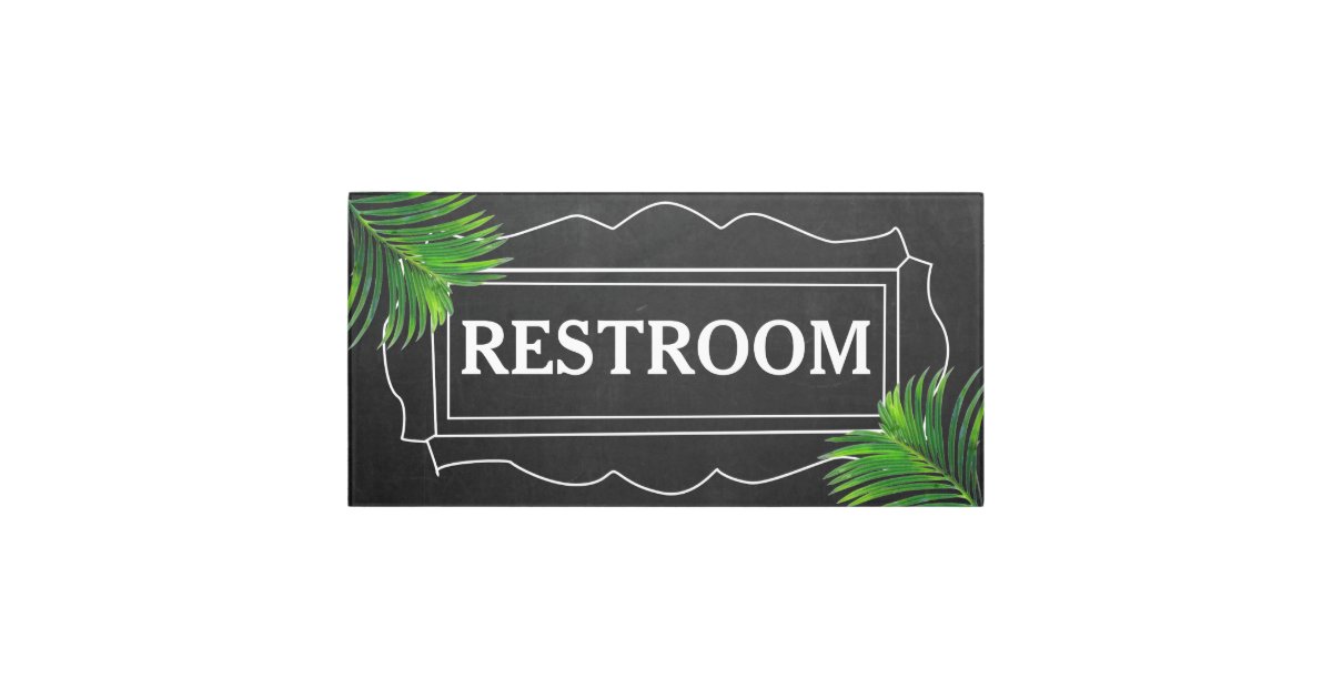 Personalized Tropical Bathroom Washroom Restroom Door Sign Zazzle