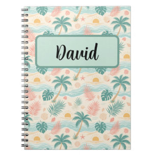 Personalized Tropical Beach Notebook