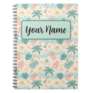 Personalized Tropical Beach Notebook