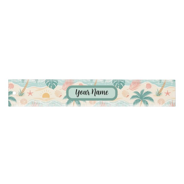Personalized Tropical Beach  Ruler (Front)