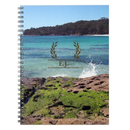 Personalized Tropical Beach Spiral Notebook