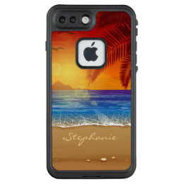 Personalized Tropical Beach Sunset | Phone Case