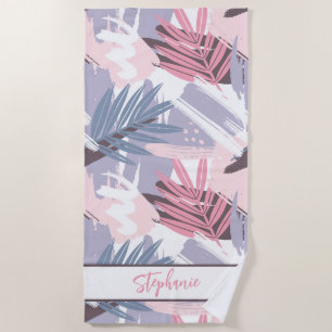 Personalized Tropical Beach Towel