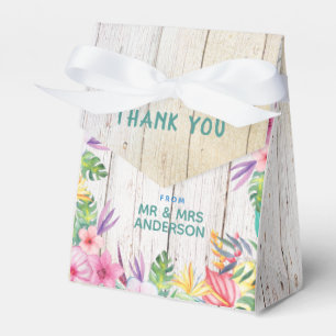 Personalized Tropical Beach Wedding Gift Favor Boxes