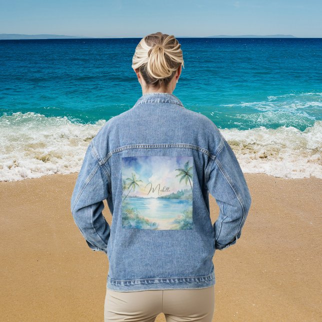 Personalized Tropical Bliss  Denim Jacket (Creator Uploaded)