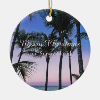 Personalized Tropical Christmas Ornament