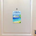 Personalized Tropical Cruise Ship Stateroom Door Magnet<br><div class="desc">Make it easy to find your room on a cruise ship as well as celebrating a vacation event that will also serve as a keepsake. Original design by Night Owl's Menagerie,  2022.</div>