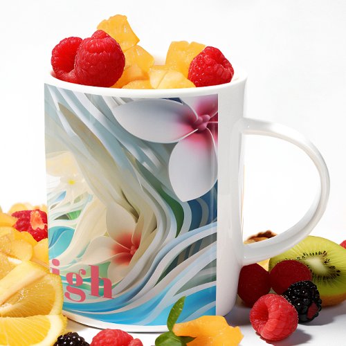 Personalized Tropical Escape 3D look Beach Coffee Mug