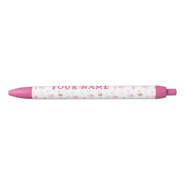 Personalized Tropical Flamingo Pen (Front)