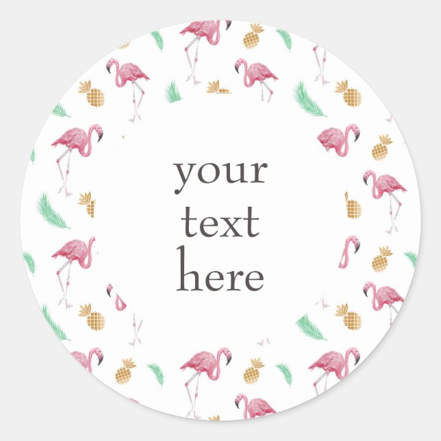 Personalized Tropical Flamingo Planner Stickers (Front)