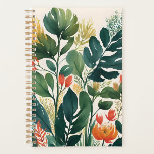Personalized Tropical Floral Print Planner