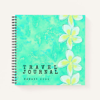 Personalized Tropical Flowers Travel Journal