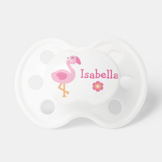 Personalized "Tropical Garden Flamingo" Pacifier