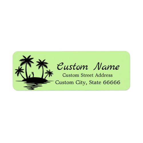 Personalized Tropical Golf Design Return Address Label