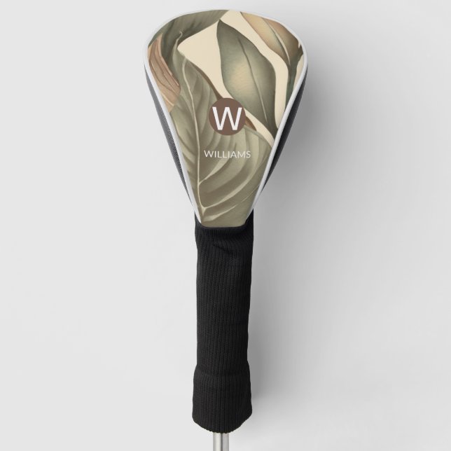 Personalized Tropical Golf Head Cover (Front)