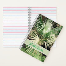 Personalized Tropical Graphic Palm Tree Notebook