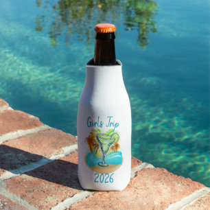 Personalized Tropical Island Bottle Cooler