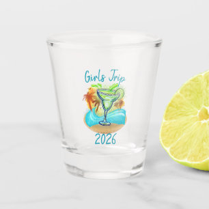 Personalized Tropical Island Shot Glass