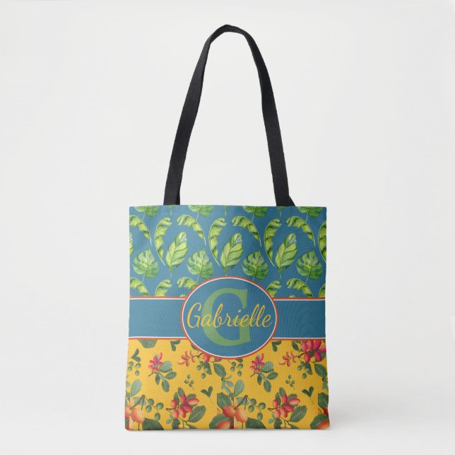 Personalized Tropical Island Tote Bag (Front)