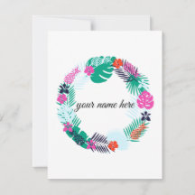 Personalized Tropical Notecards