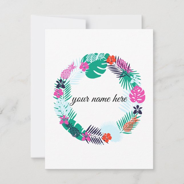 Personalized Tropical Notecards (Front)