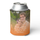 Personalized Tropical Orange Beach Wedding Photo